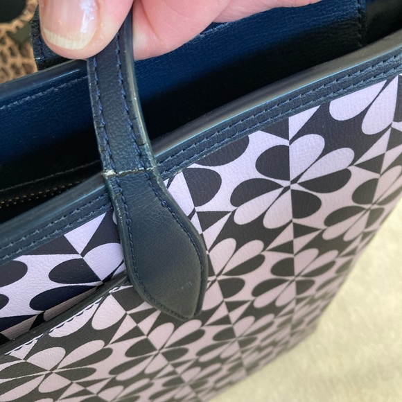 Kate Spade Tote Lilac Navy Blue and Matching Wallet - Picture 13 of 16